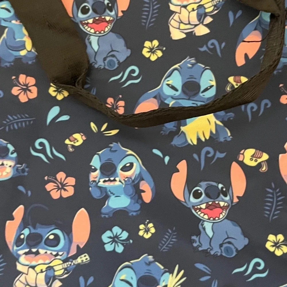 Disney Lilo and Stitch Insulated Lunch Bag Navy Blue Tropical Stitch Print